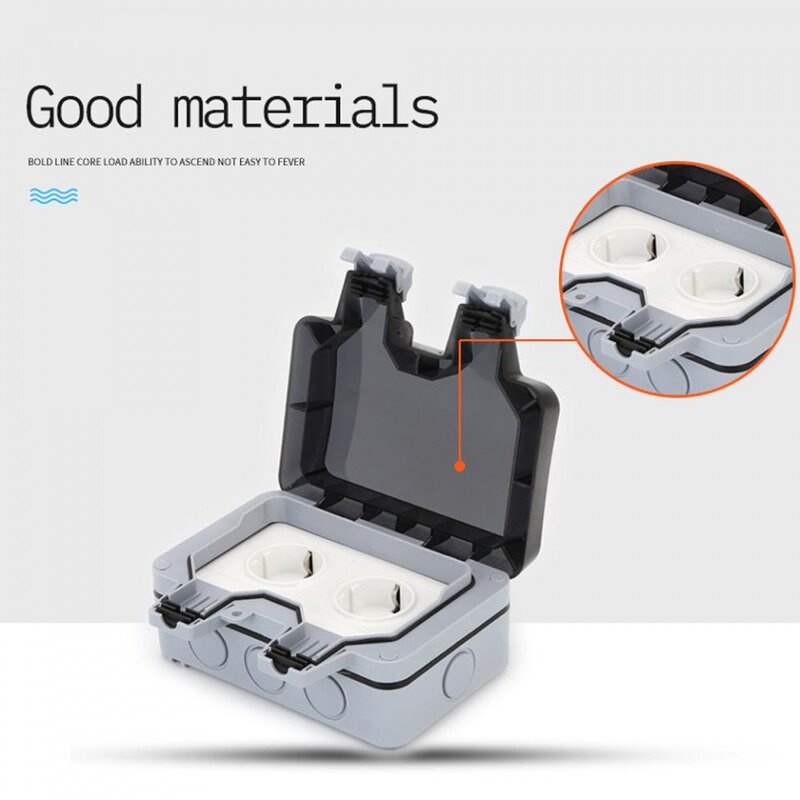 Priza dubla de exterior IP66 - Schuko, rezistenta la apa si praf